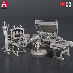 STL Miniatures - Fabric Seller